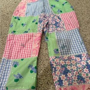 Lilly Pulitzer Pastel Pink and Blue Garment pants capri